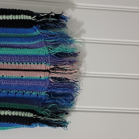 Urban Outfitters Striped Crochet Fringe Tank Sz XS EUC - Picture 2 of 4